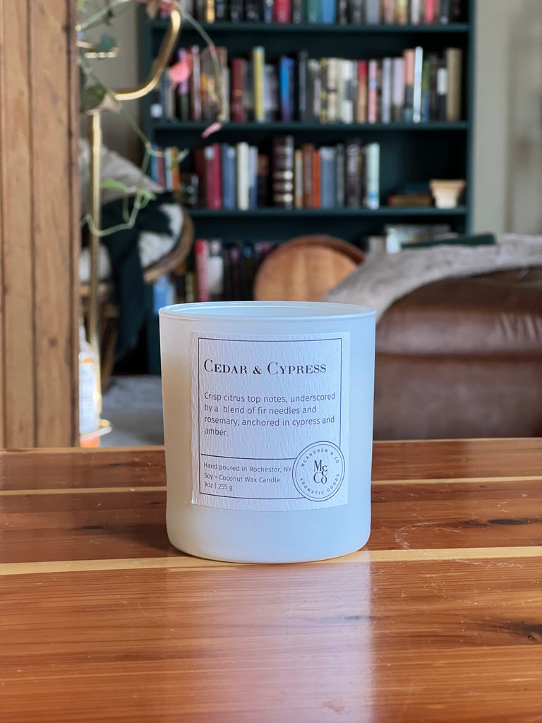 Cedar and Cypress 9 oz Matte Jar Candle