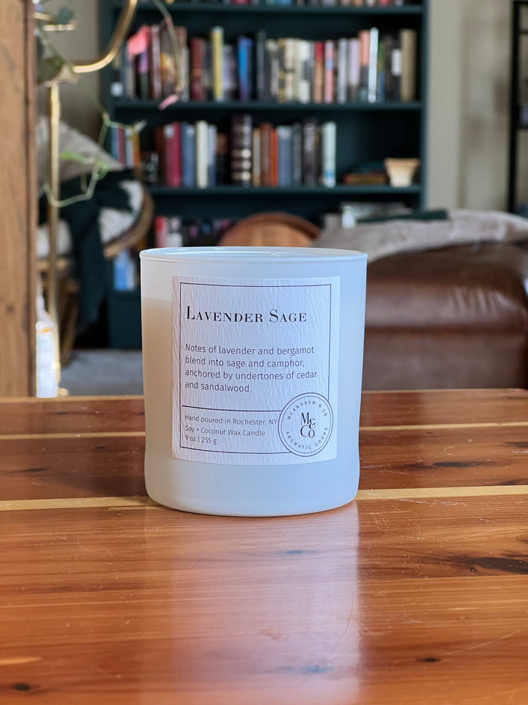 Lavender Sage 9 oz Matte Candle