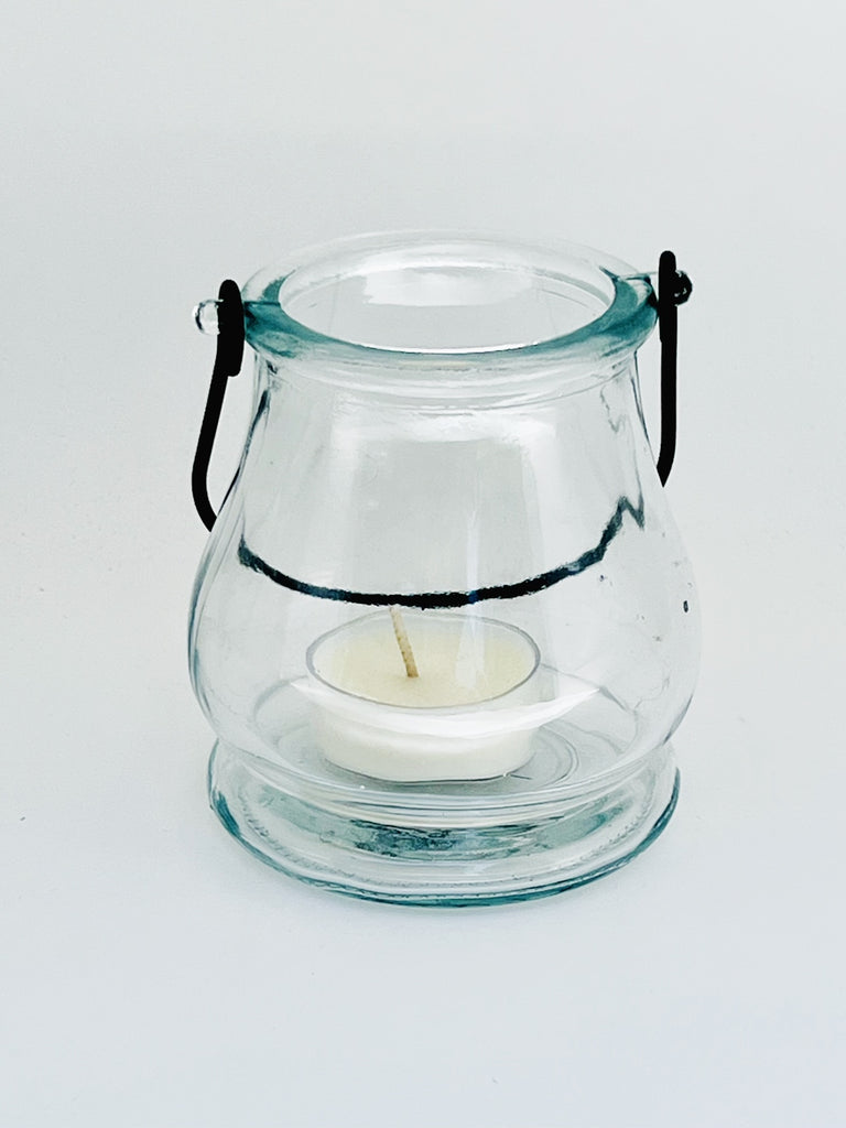 Glass Lantern Tealight Holder