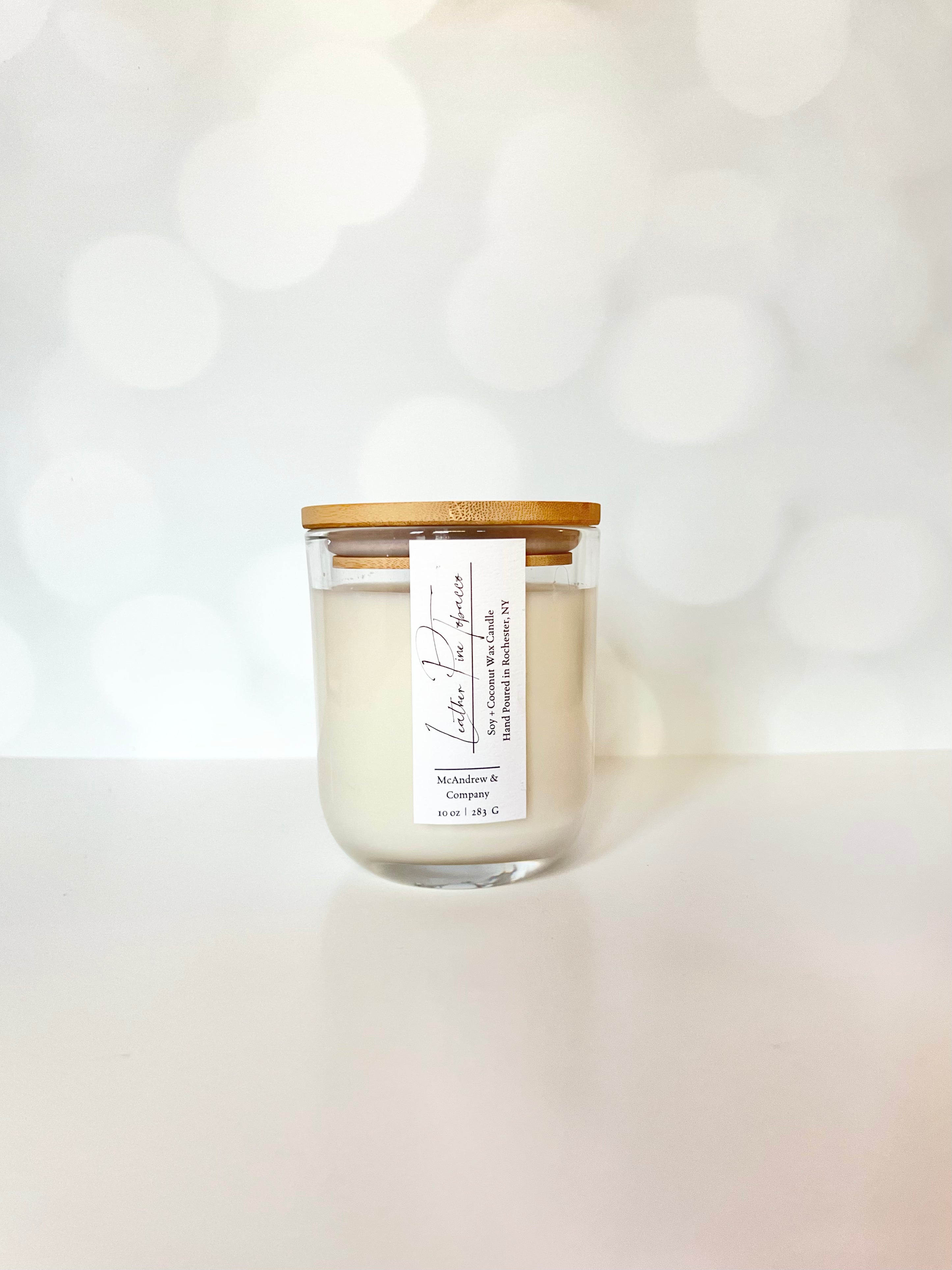 Leather Pine Tobacco 10 oz Tumbler Candle