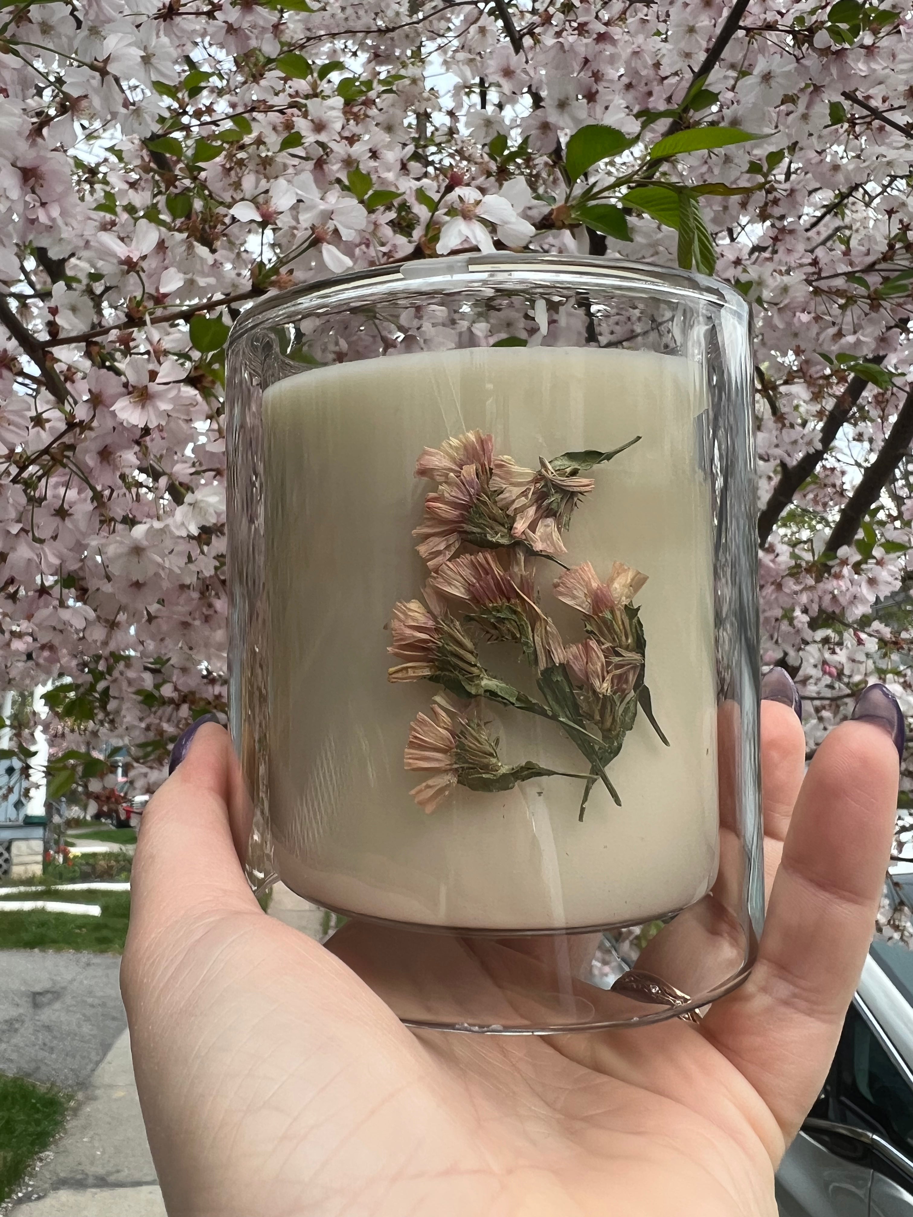 Limited Edition Spring Candle with Dried Floral